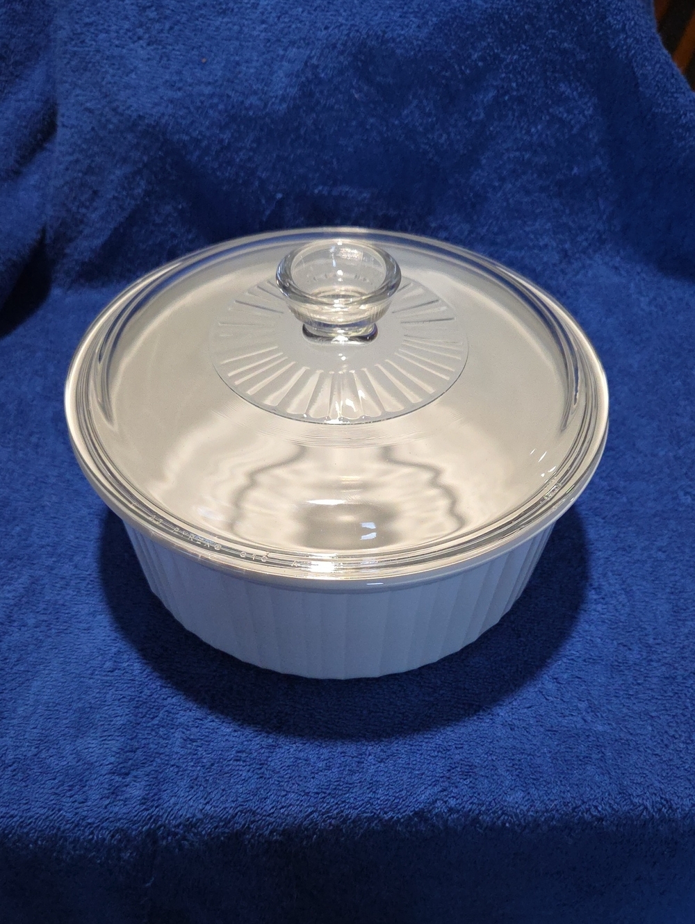 French White Dish With Lid
